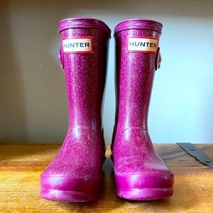 Toddler Purple Glitter Hunter Boots